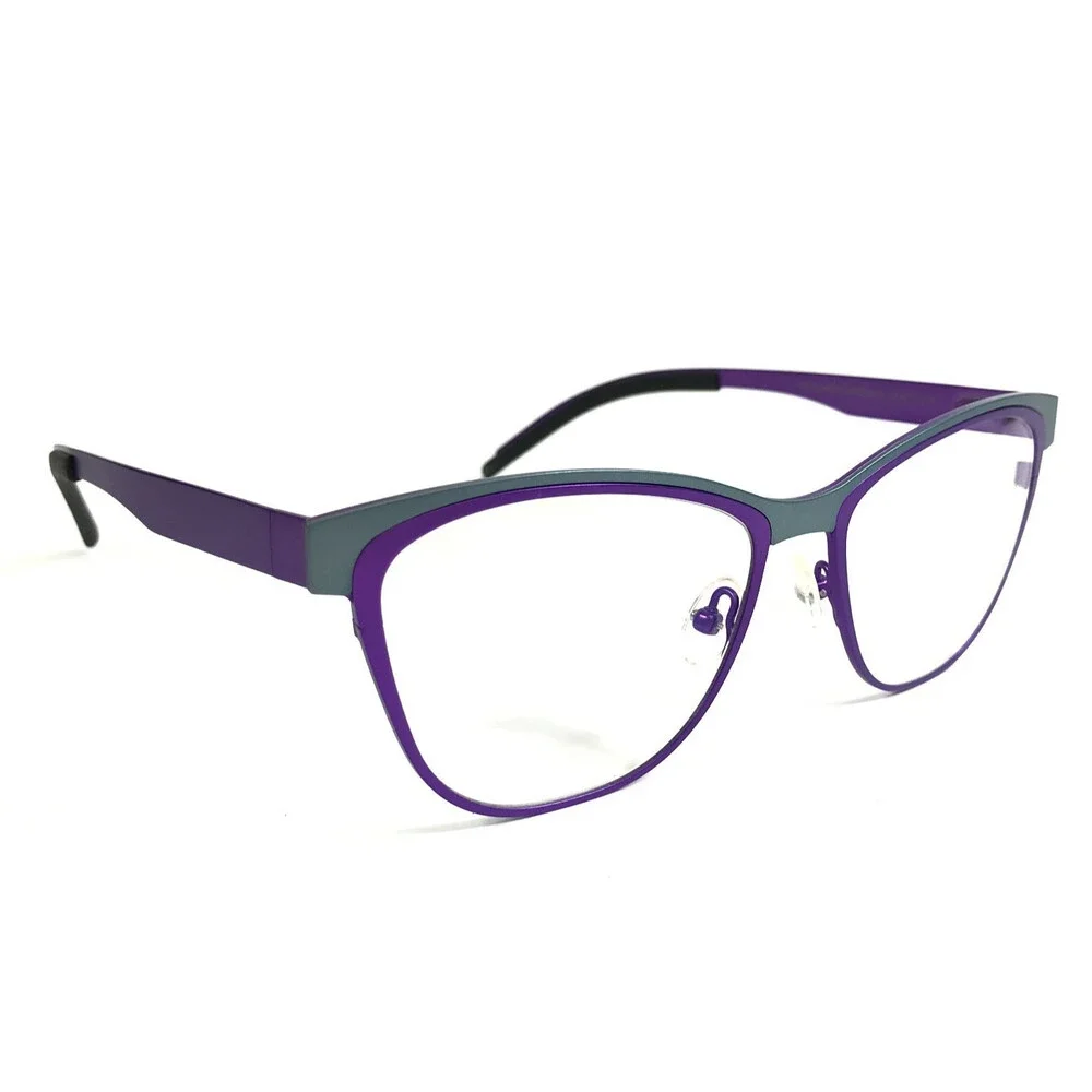 Tom Davies Eyeglasses Frames TD758 Col. 2284 Matte Purple Ice Blue 54-17-140